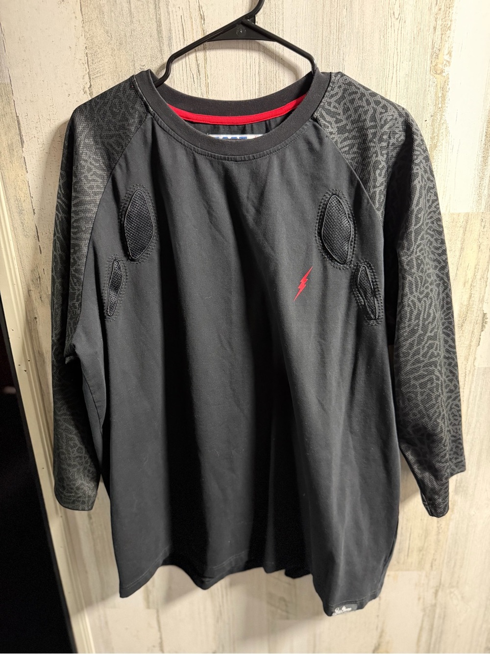 Post Game 11 Black & Gray 2XL Long Sleeve Jersey